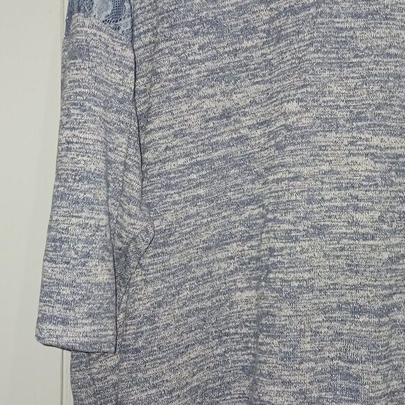 Torrid Super Soft Plush Blue and Lace Sweater - Picture 4 of 6